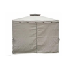 Gazebo idrorepellente 3x3m 4 tende laterali ferro tortora Tangeri Varasto