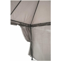 Gazebo idrorepellente 3x3m 4 tende laterali ferro tortora Tangeri Valinta