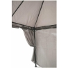 Gazebo idrorepellente 3x3m 4 tende laterali ferro tortora Tangeri Valinta