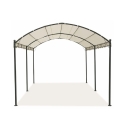 Vedenkestävä paviljonkitunneli 3x4m, teräs, 6 tolppaa, ecrù Lomek Tarjous