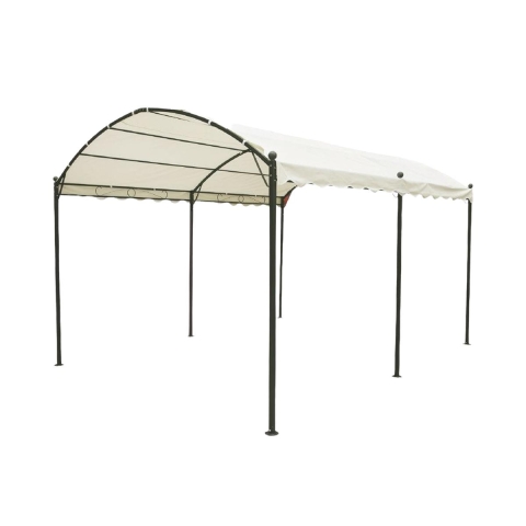 Vedenkestävä paviljonkitunneli 3x4m, teräs, 6 tolppaa, ecrù Lomek Tarjous