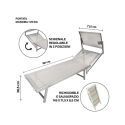 Alumiininen aurinkotuoli puutarhaan katoksella Riccione 