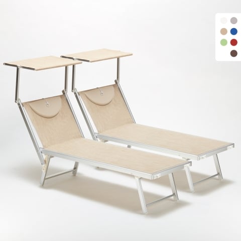 Aurinkovuode rannalle 2 KPL ammattitasoa, alumiini Santorini Tarjous