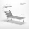 2 kpl aurinkovuode rannalle alumiinia Santorini Limited Edition 