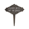 Valurautainen puutarhakyltti "Keep Off The Grass" Tarjous