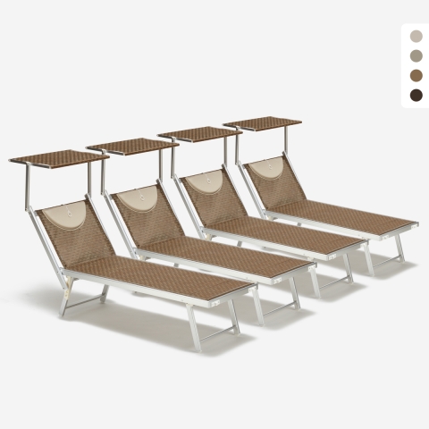 4 kpl aurinkovuode rannalle alumiinia Santorini Limited Edition Tarjous