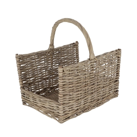 Rottinkinen halkokori kahvalla 45,8x36x51,5cm Tarjous