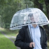 Läpinäkyvä kupu sateenvarjo koristeltu papukaijalla Myynti