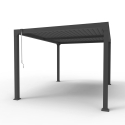 Bioklimaattinen käsikäyttöinen Trinidad-alumiinipergola, 3 x 4 m Mitat