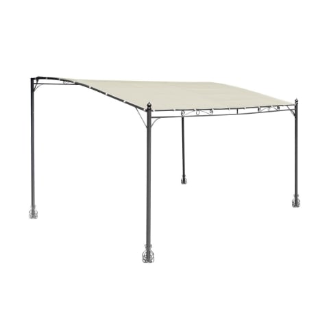 Seinään kiinnitettävä metallipergola 3x4 m ulkokäyttöön Kansas Tarjous