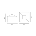 Puinen Illinois-puutarhapaviljonki 3x3 m, ecru/antrasiitti Alennukset
