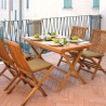 Taitettava puutarhapöytä teak-puusta 80x120 cm Lipari Myynti