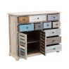 Monivärinen puinen shabby chic -lipasto Greg Myynti