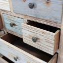 Monivärinen puinen shabby chic -lipasto Greg Alennukset