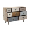 Värikäs puinen lipasto, 8 laatikkoa, shabby chic Donald Tarjous
