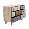 Värikäs puinen lipasto, 8 laatikkoa, shabby chic Donald Alennusmyynnit