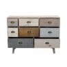 Värikäs puinen lipasto, 8 laatikkoa, shabby chic Donald Luettelo