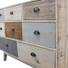 Värikäs puinen lipasto, 8 laatikkoa, shabby chic Donald Varasto