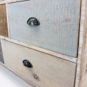Värikäs puinen lipasto, 8 laatikkoa, shabby chic Donald Valinta