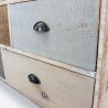 Värikäs puinen lipasto, 8 laatikkoa, shabby chic Donald Valinta