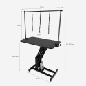 Hydraulisesti säädettävä koiranhoitopöytä 110 cm Griffon 
