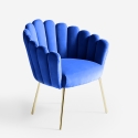 Simpukkatuoli design moderni sametti jalat kullatut Calicis Ominaisuudet