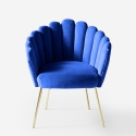 Simpukkatuoli design moderni sametti jalat kullatut Calicis Valinta