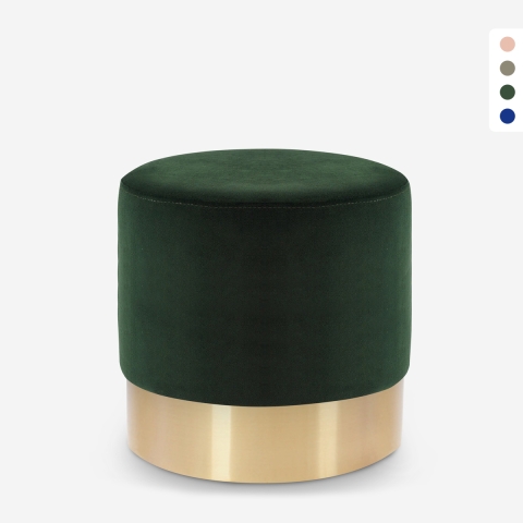 Rahi jalkatuki jakkara matala pehmustettu pyöreä design sametti Rossetto Tarjous