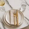 Pyöreä Goblet ruokapöytä Monika+, 120 cm, marmorikuviointi, kulta Ominaisuudet