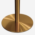 Pyöreä Goblet ruokapöytä Monika+, 120 cm, marmorikuviointi, kulta Mitat
