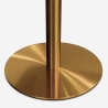 Pyöreä Goblet ruokapöytä Monika+, 120 cm, marmorikuviointi, kulta Mitat
