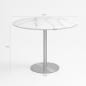 Pyöreä Goblet ruokapöytä Monika, 80 cm, marmorikuviointi, kulta Hinta