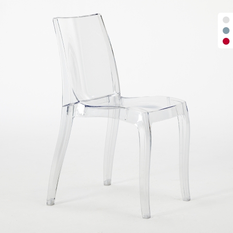 18 kpl tuolit Cristal Light Grand Soleil läpinäkyvät tuolit tarjous kahvilaan, baariin Tarjous