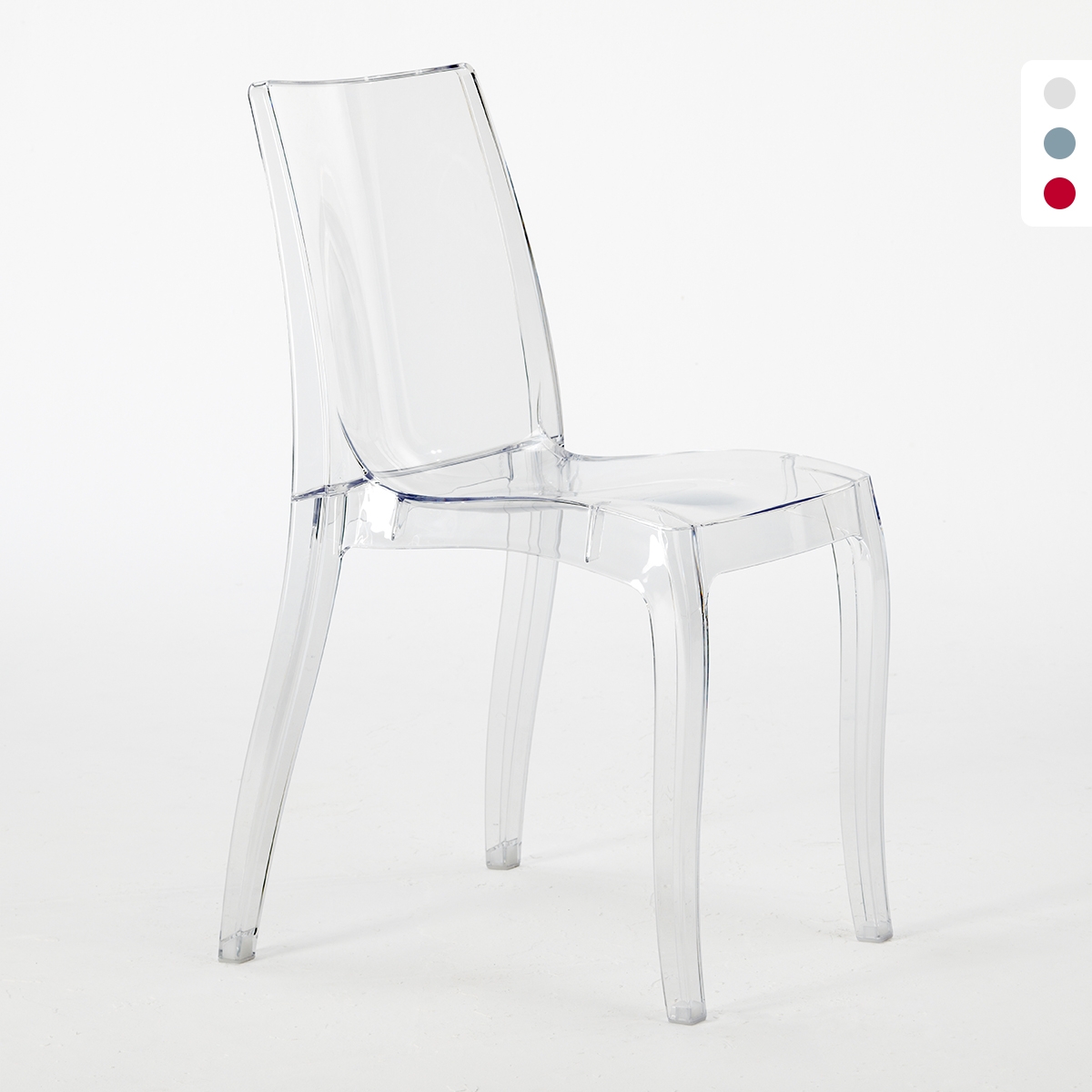 18 kpl tuolit Cristal Light Grand Soleil läpinäkyvät tuolit tarjous kahvilaan, baariin Tarjous
