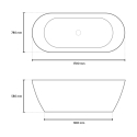 Kylpyamme Freestanding Soikea Erillinen Moderni muotoilu Idra Valinta