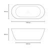 Kylpyamme Freestanding Soikea Erillinen Moderni muotoilu Idra Valinta