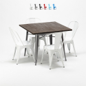 mallisto pöytä neliskulmainen ja tuolit metallista muotoilu teollinen jamaica Varasto