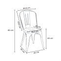 mallisto pöytä neliskulmainen ja tuolit metallista muotoilu teollinen jamaica 
