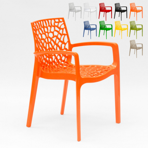 Käsinojalliset tuolit polypropeenia, puutarhaan, baariin Gruvyer Arm Grand Soleil