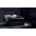 Ranskalainen sänky leveä verkolla yhden hengen sängynpääty led-valot laatikot 1210x190 Geneva Myynti