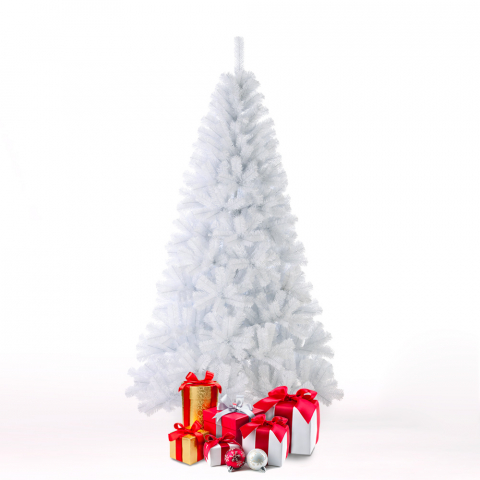 Joulukuusi valkoinen keinotekoinen 180 cm perinteinen klassinen muotoilu Gstaad Tarjous