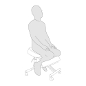 Ortopedinen tuoli Ruotsalainen jakkara metalli ergonominen keinonahka Balancesteel Lux Alennukset