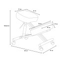 Ortopedinen tuoli Ruotsalainen jakkara metalli ergonominen keinonahka Balancesteel Lux Ominaisuudet