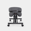 Ergonominen metallinen polvituoli Balancesteel Lux toimistoon, tekstiiliverhoilu 