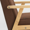 Skandinaavinen retro klassinen puinen nojatuoli tuoli käsinojilla Hage 