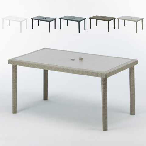Suorakulmainen keinorottinki pöytä 15x900 Grand Soleil Boheme