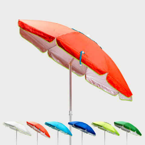 Aurinkovarjo rannalle 200 cm tuulenkestävä uv-suojattu Sardegna
