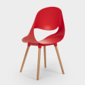 Modernit tuolit keittiöön ja baariin polypropyleenistä ja puusta, simpukkamuotoilu Shell Luettelo