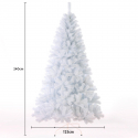 Joulukuusi perinteinen klassinen valkoinen keinotekoinen 240 cm Zermatt Alennukset
