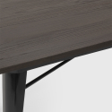teollinen ruokapöytä 120x60 design Lix metallipuuta suorakulmainen caupona Alennusmyynnit
